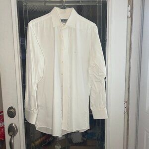 Corporate Image Tailored For Tom James Mens Dress Shirt Made In USA 17.5 Cotton